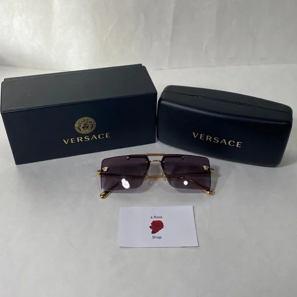 Versace | Accessories | Versace Womens Gold Tone Sunglasses 